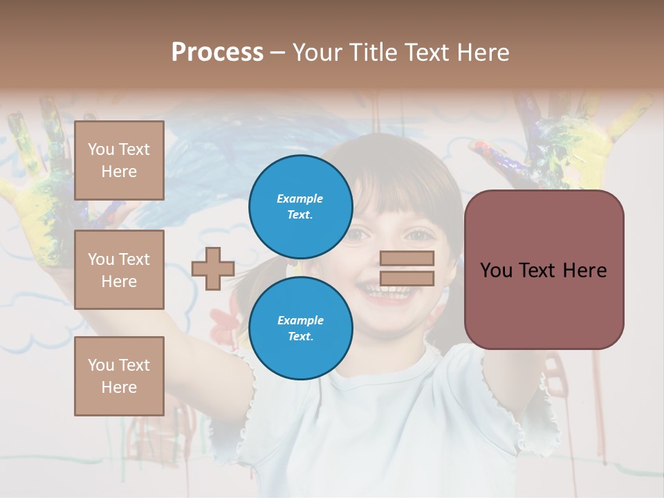 Playful One Little Girl PowerPoint Template