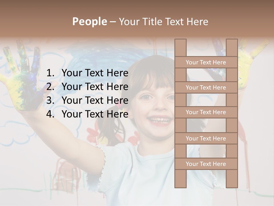 Playful One Little Girl PowerPoint Template