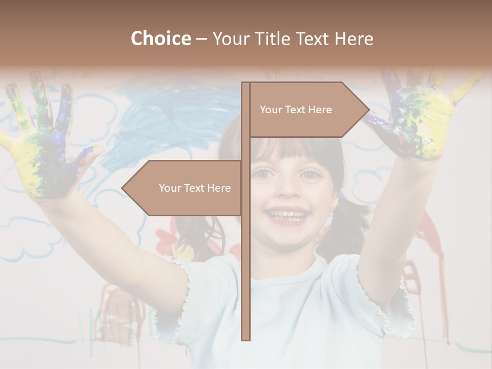 Playful One Little Girl PowerPoint Template