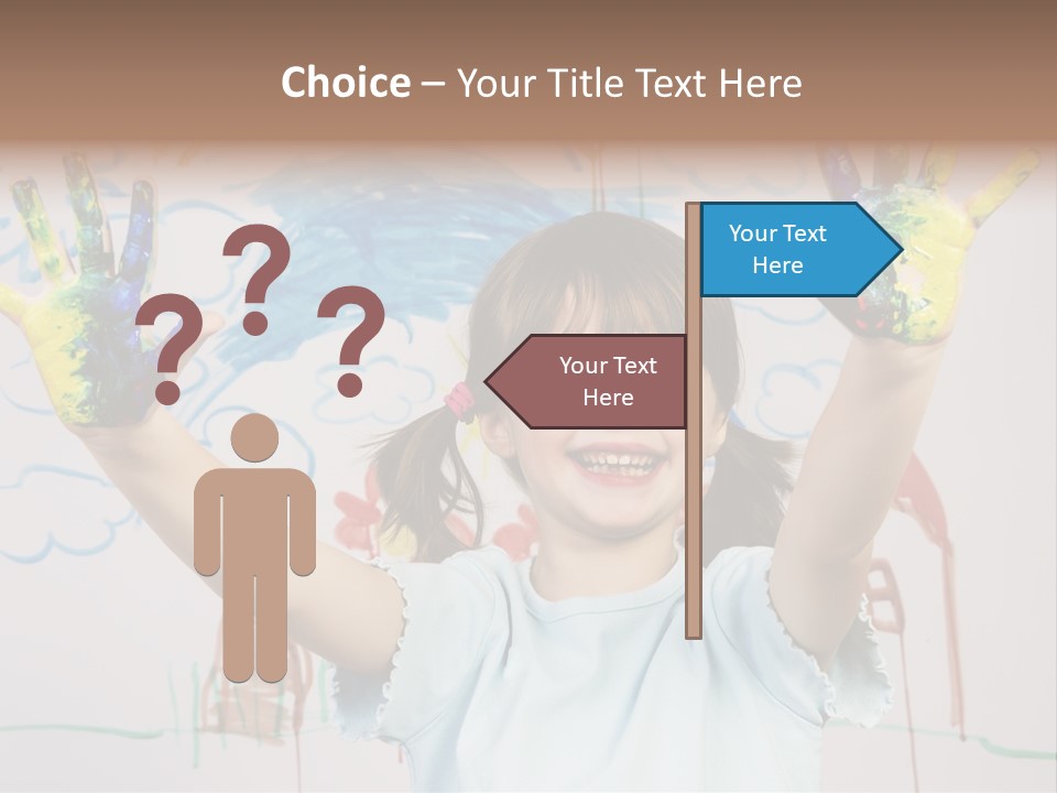 Playful One Little Girl PowerPoint Template