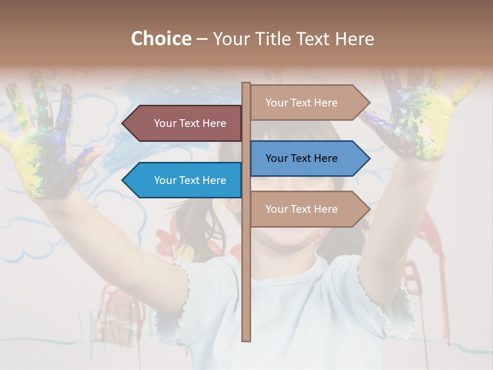 Playful One Little Girl PowerPoint Template