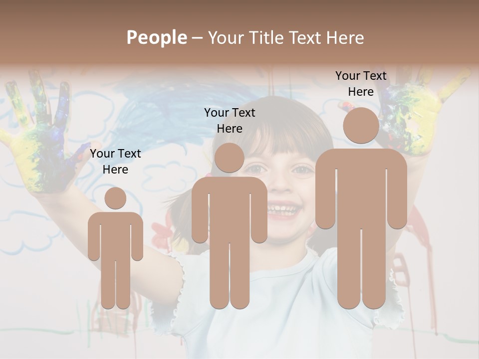 Playful One Little Girl PowerPoint Template