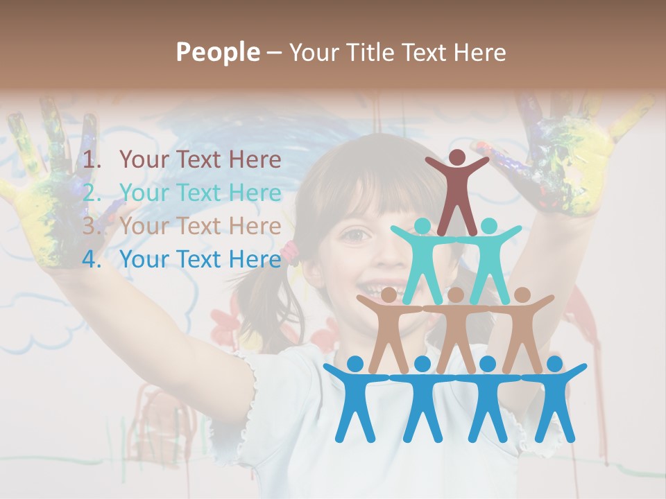 Playful One Little Girl PowerPoint Template