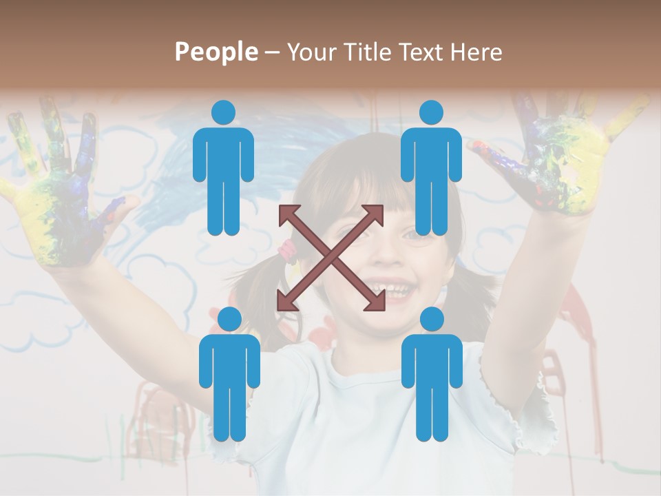 Playful One Little Girl PowerPoint Template