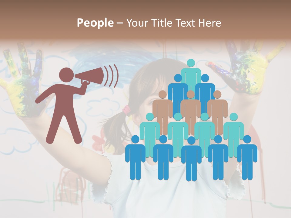 Playful One Little Girl PowerPoint Template