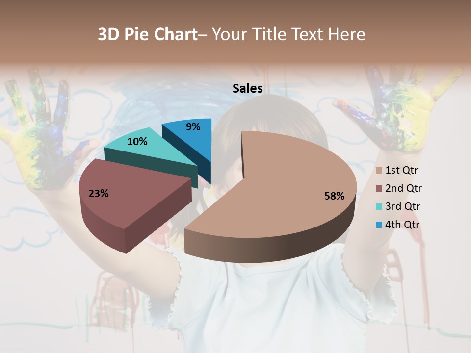 Playful One Little Girl PowerPoint Template