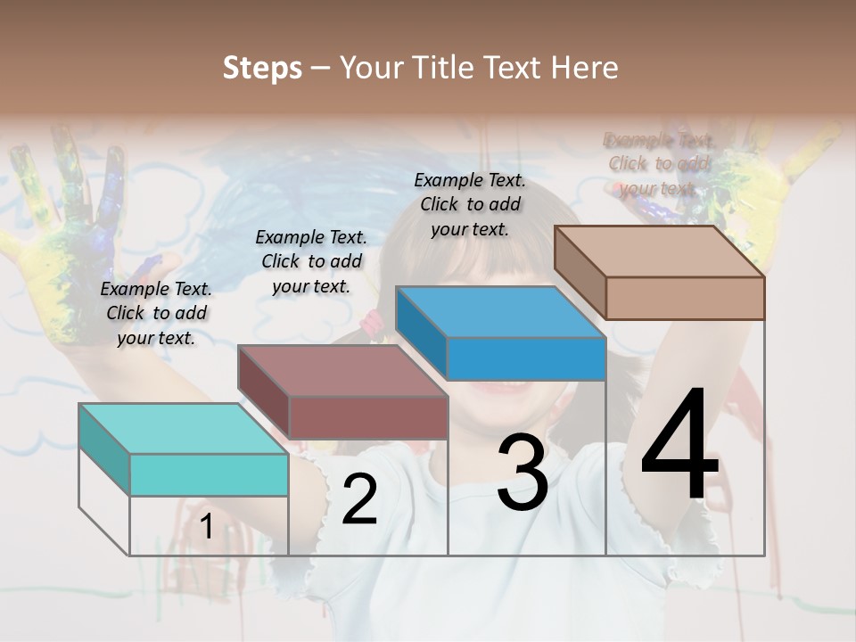 Playful One Little Girl PowerPoint Template