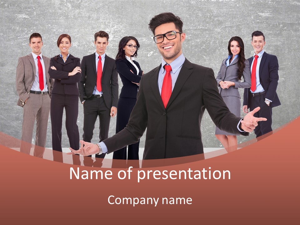 Happy Successful Cooperation PowerPoint Template