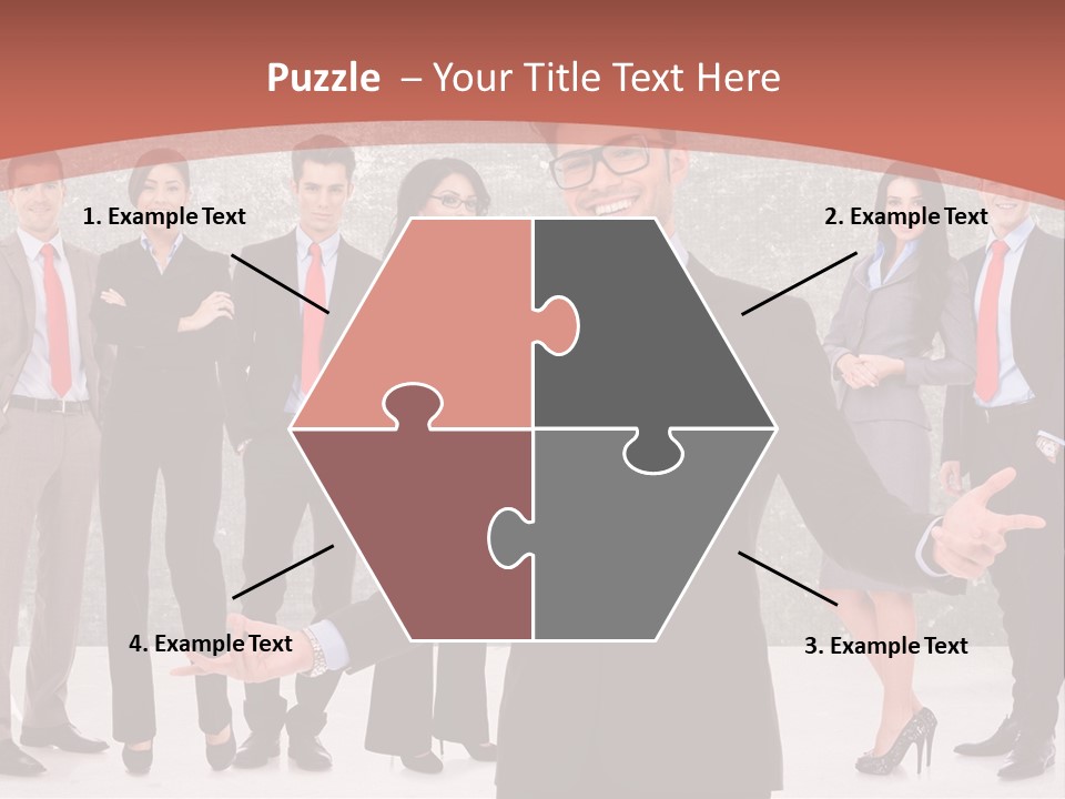 Happy Successful Cooperation PowerPoint Template