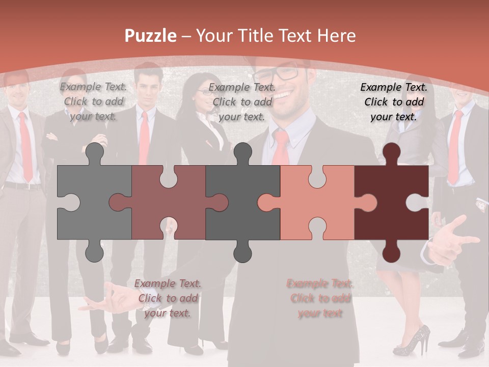 Happy Successful Cooperation PowerPoint Template