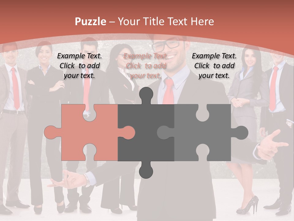 Happy Successful Cooperation PowerPoint Template