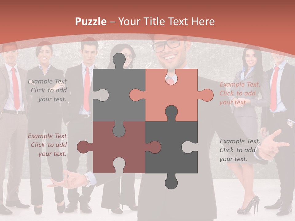 Happy Successful Cooperation PowerPoint Template