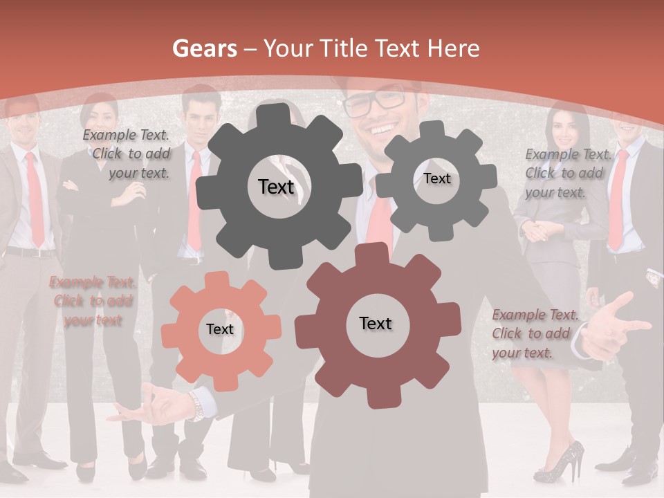 Happy Successful Cooperation PowerPoint Template