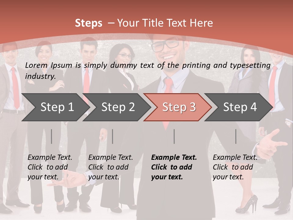 Happy Successful Cooperation PowerPoint Template