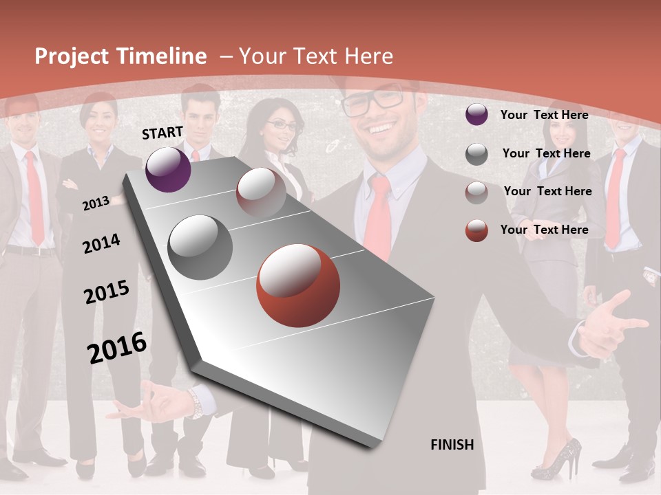 Happy Successful Cooperation PowerPoint Template