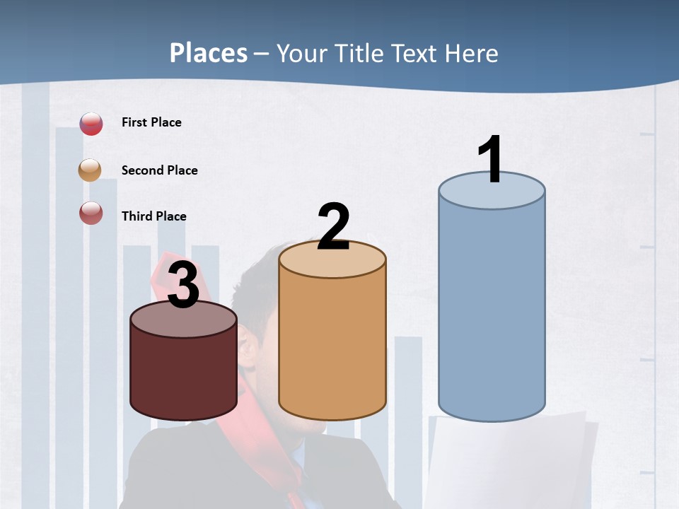 Businessman Document Table PowerPoint Template