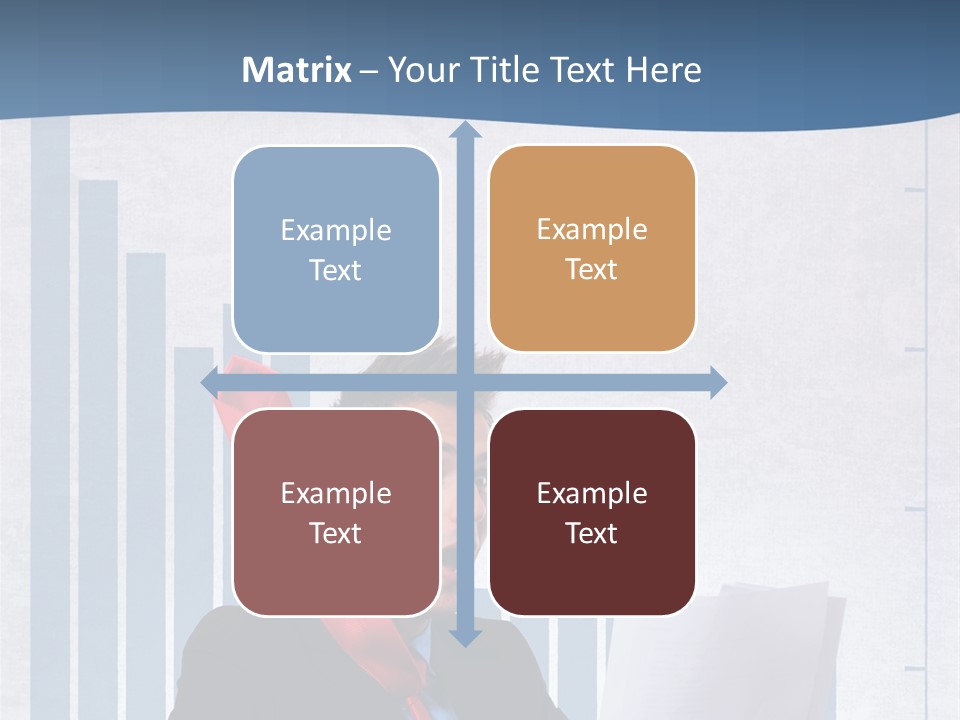 Businessman Document Table PowerPoint Template