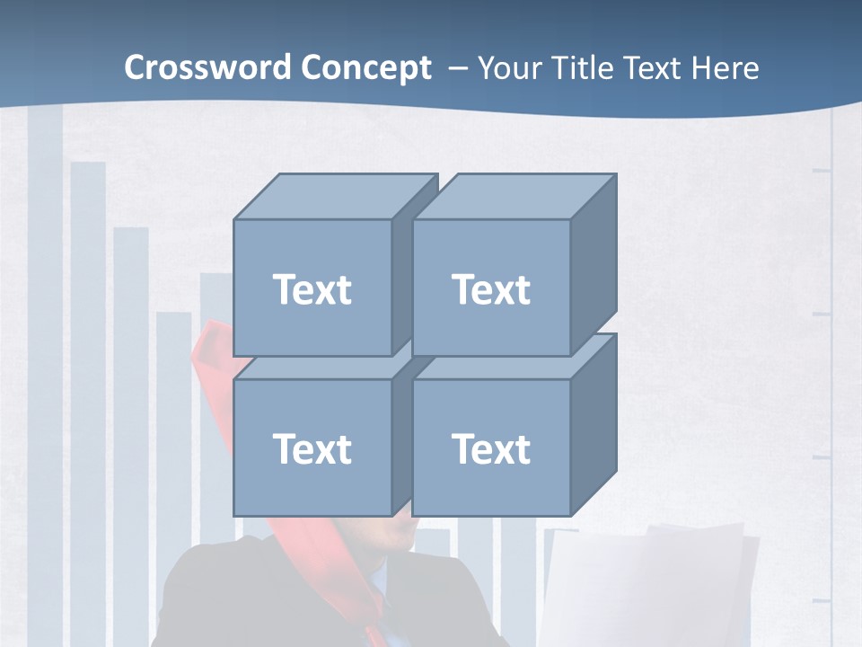 Businessman Document Table PowerPoint Template