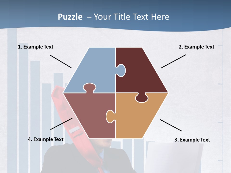 Businessman Document Table PowerPoint Template