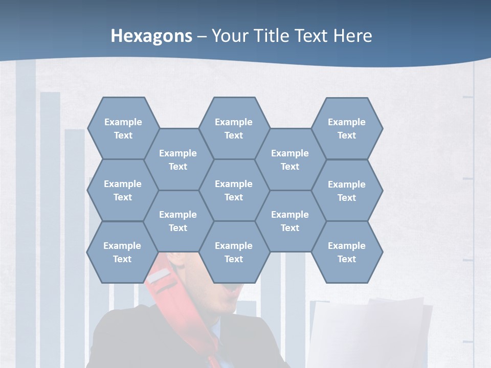 Businessman Document Table PowerPoint Template