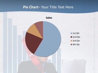 Businessman Document Table PowerPoint Template