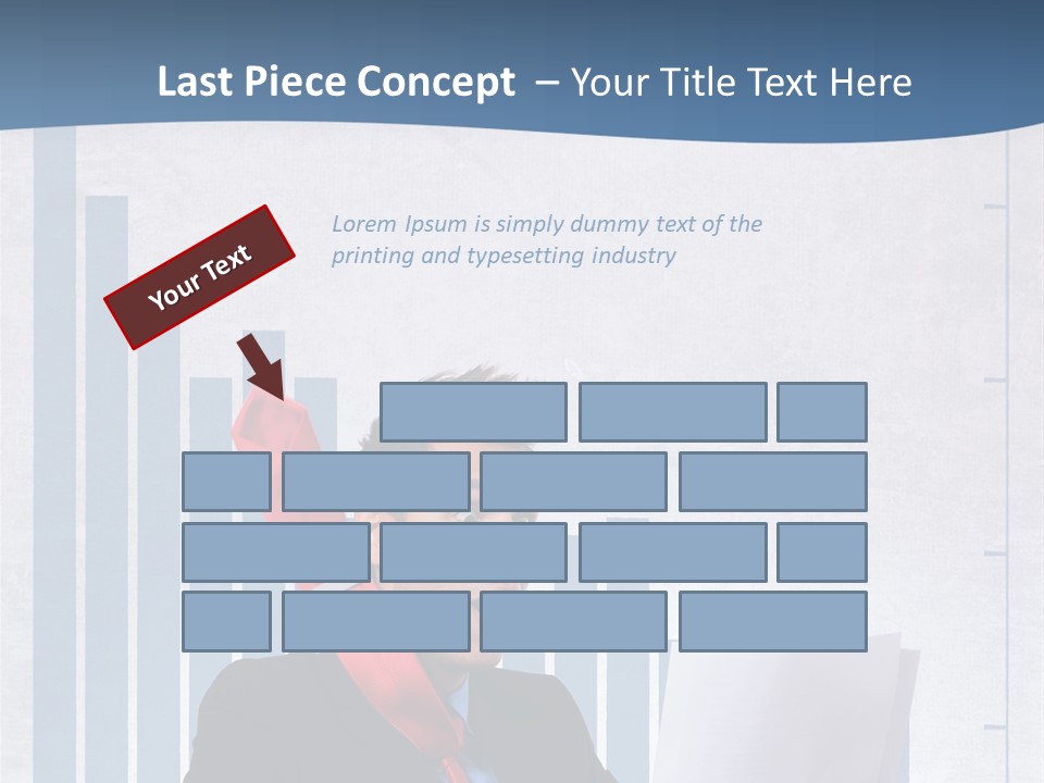 Businessman Document Table PowerPoint Template
