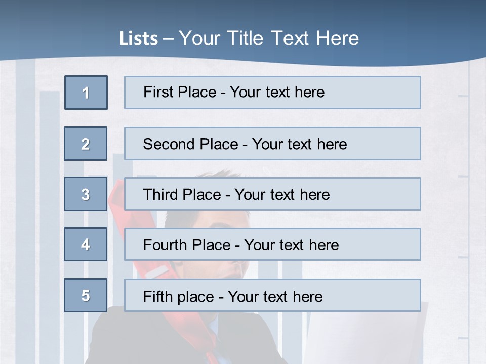 Businessman Document Table PowerPoint Template
