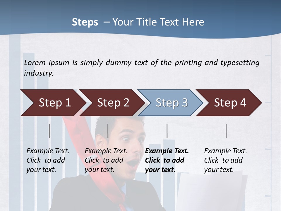 Businessman Document Table PowerPoint Template