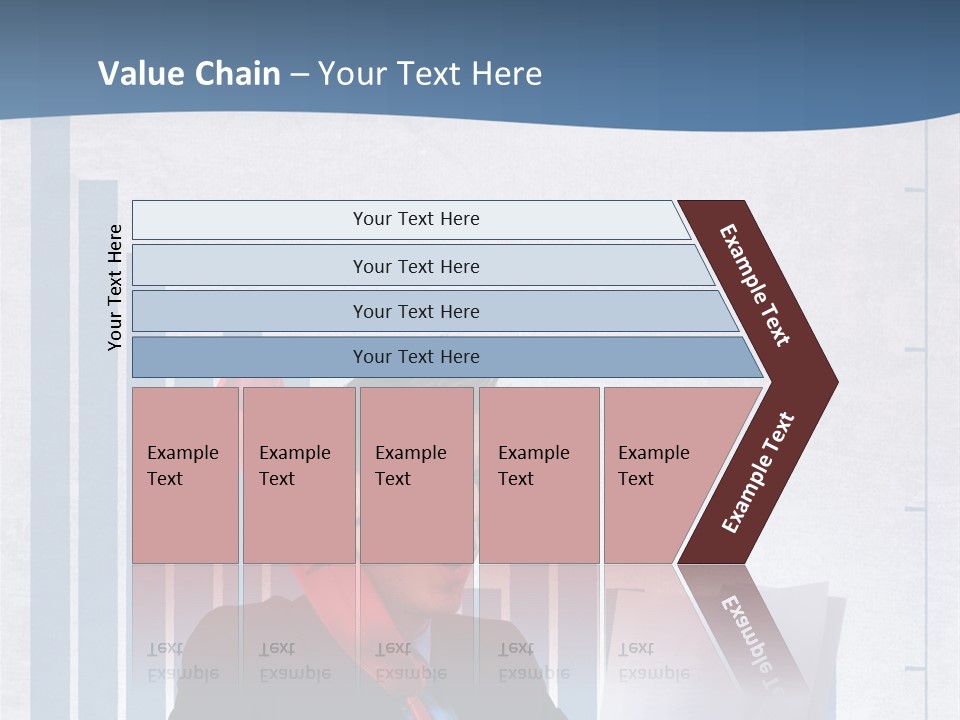 Businessman Document Table PowerPoint Template