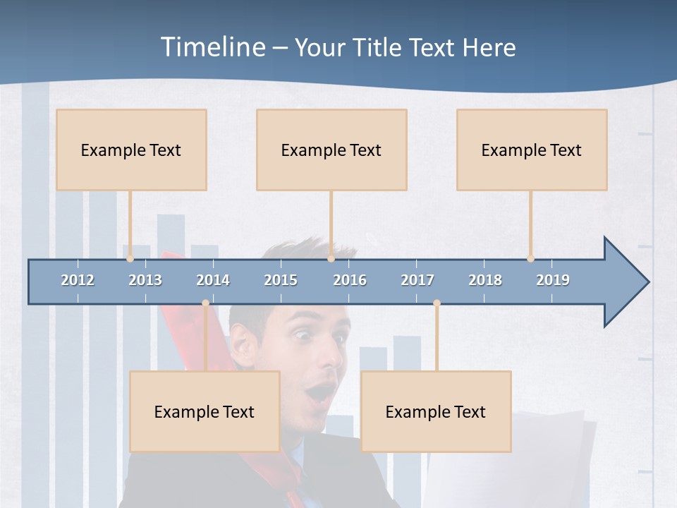 Businessman Document Table PowerPoint Template