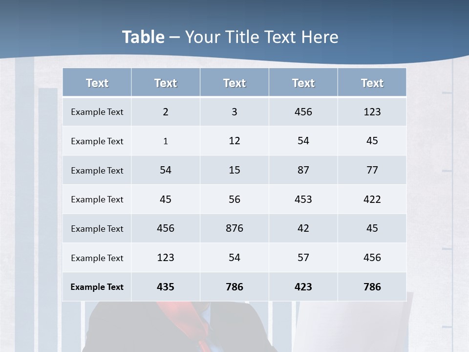 Businessman Document Table PowerPoint Template