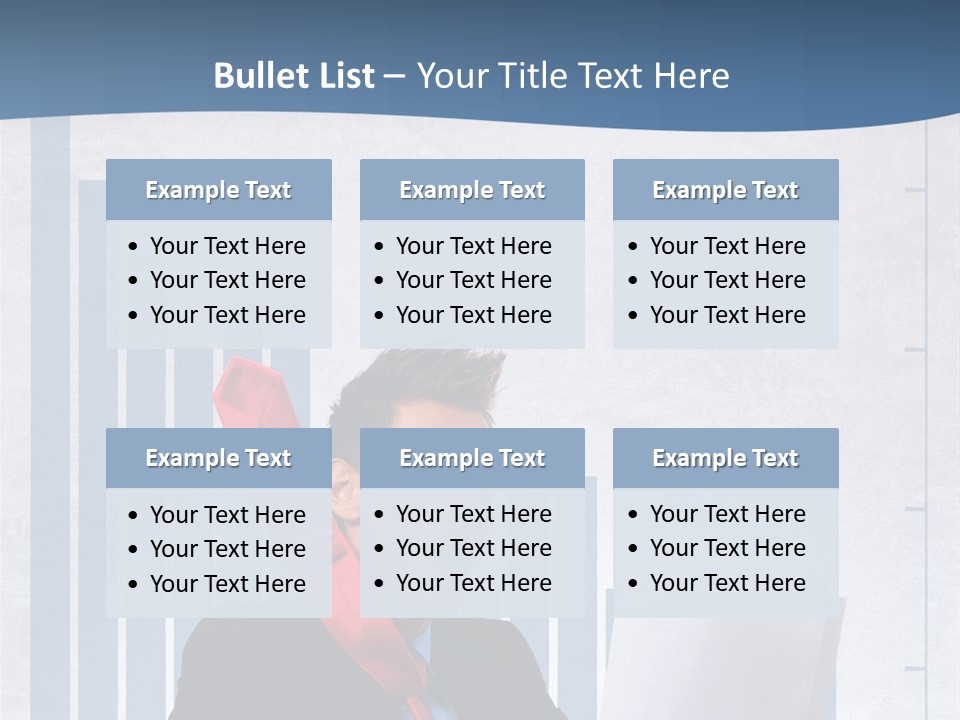 Businessman Document Table PowerPoint Template