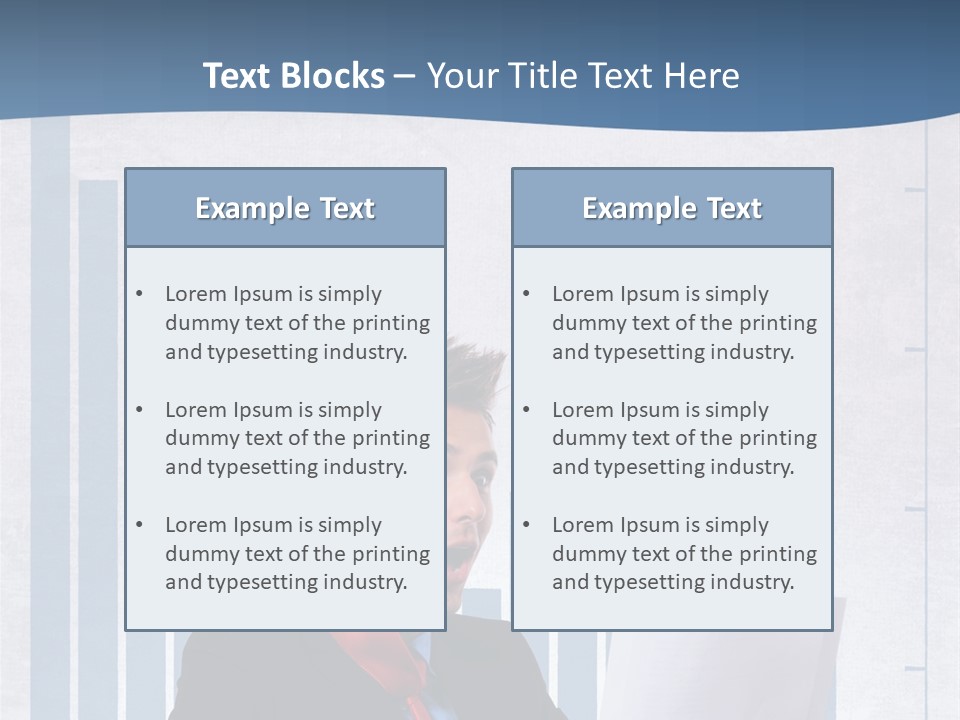 Businessman Document Table PowerPoint Template