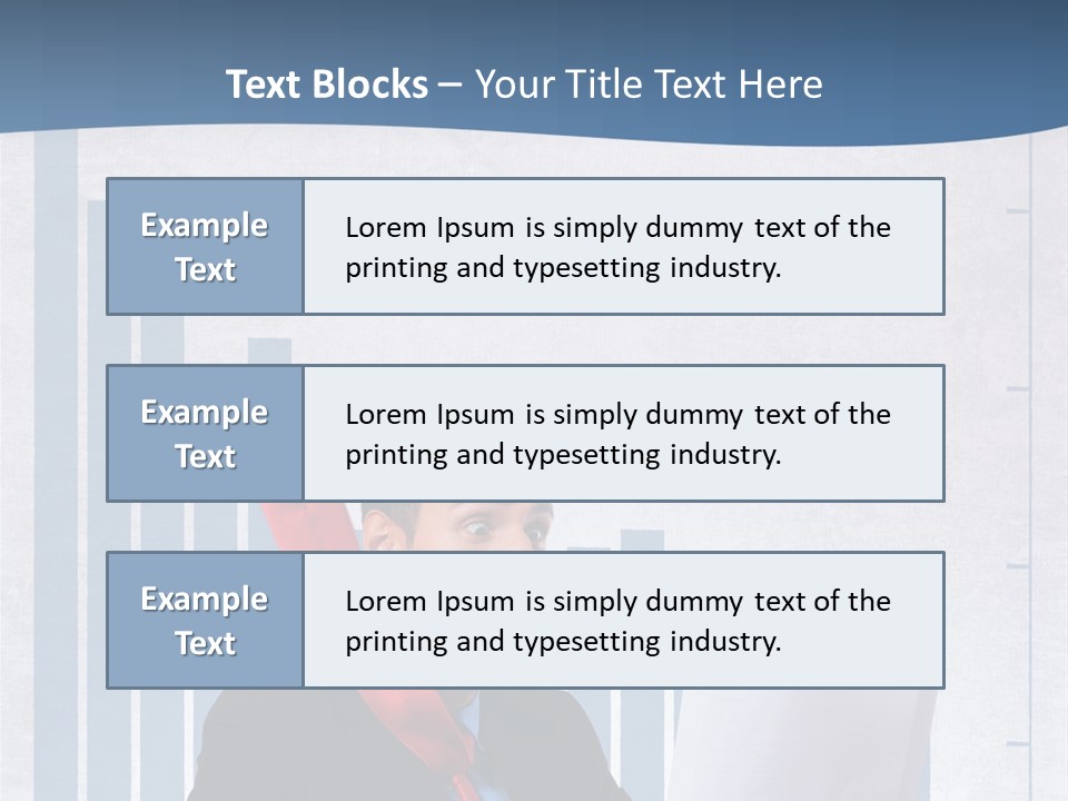 Businessman Document Table PowerPoint Template