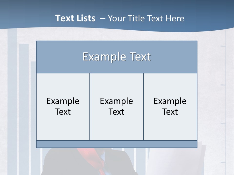 Businessman Document Table PowerPoint Template