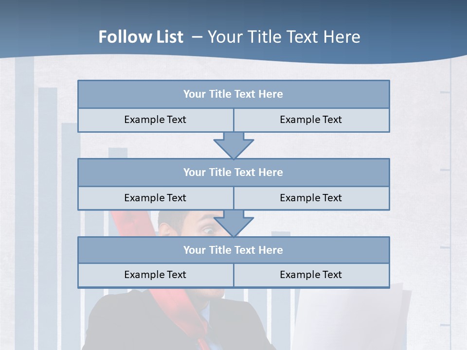 Businessman Document Table PowerPoint Template