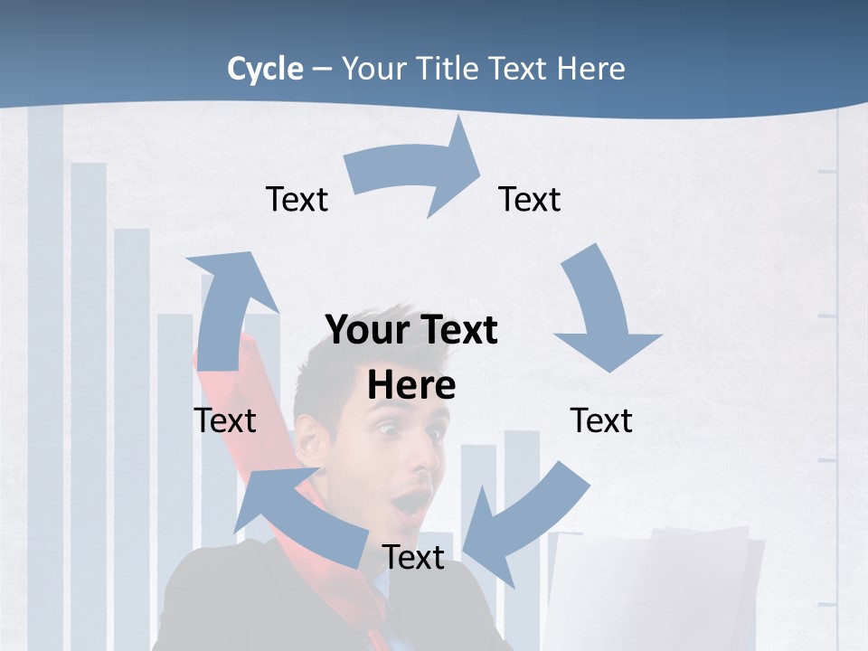 Businessman Document Table PowerPoint Template