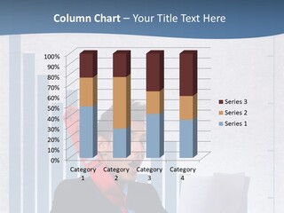 Businessman Document Table PowerPoint Template