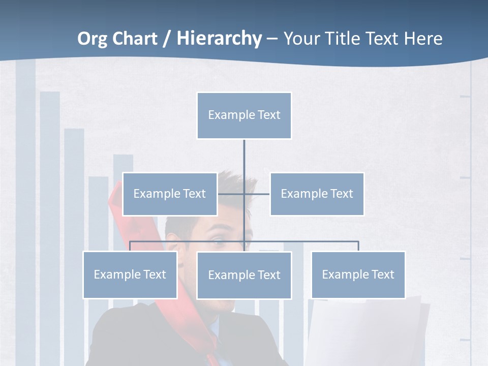 Businessman Document Table PowerPoint Template