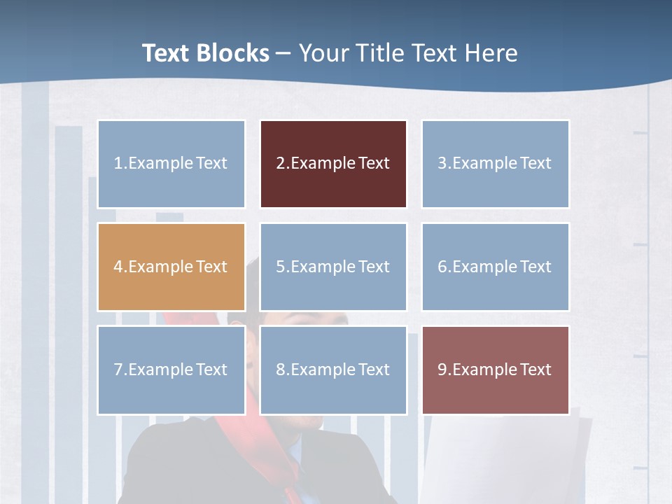 Businessman Document Table PowerPoint Template