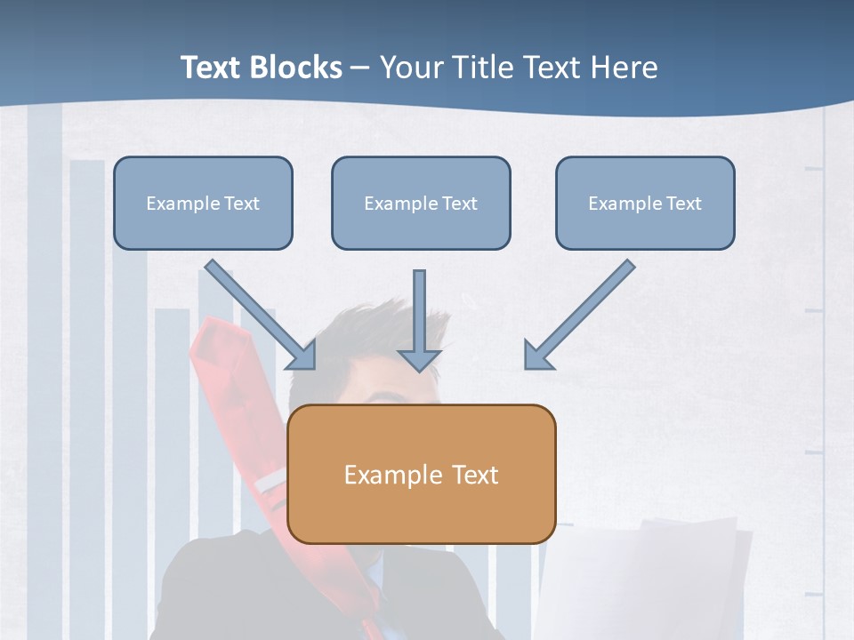 Businessman Document Table PowerPoint Template