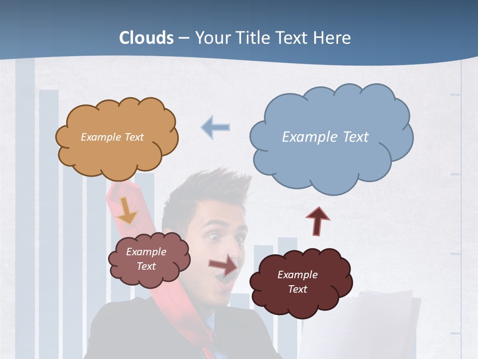 Businessman Document Table PowerPoint Template