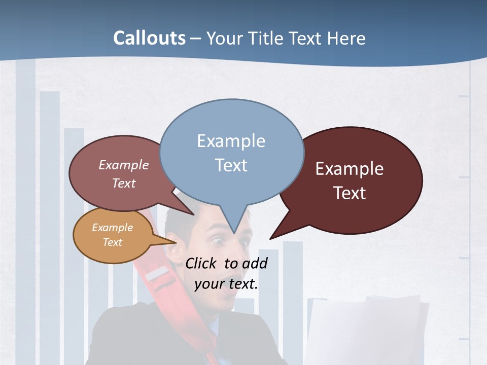 Businessman Document Table PowerPoint Template