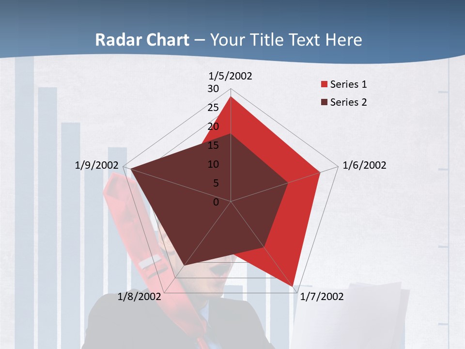 Businessman Document Table PowerPoint Template