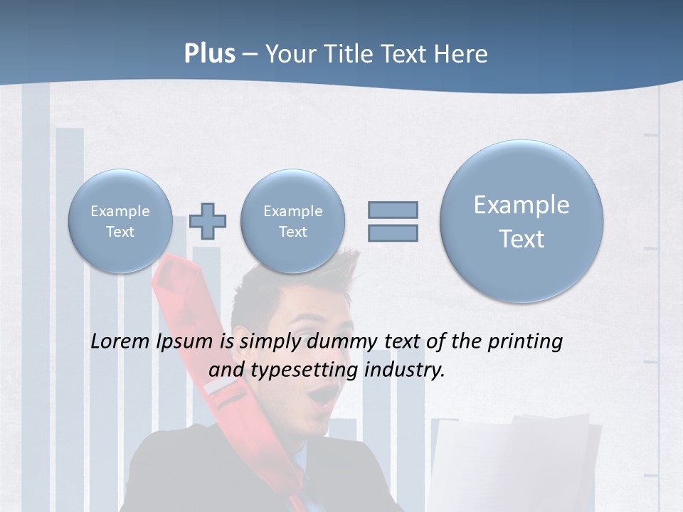 Businessman Document Table PowerPoint Template