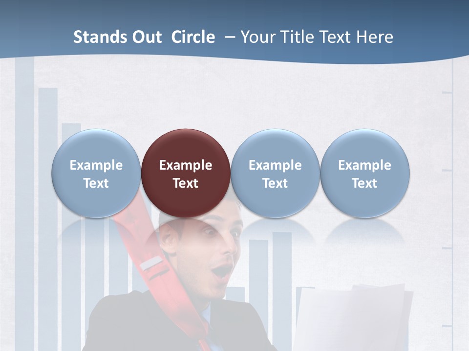 Businessman Document Table PowerPoint Template