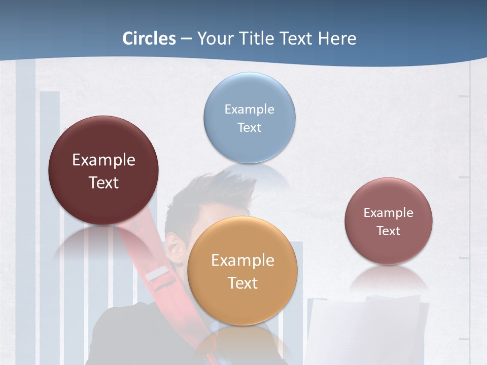 Businessman Document Table PowerPoint Template