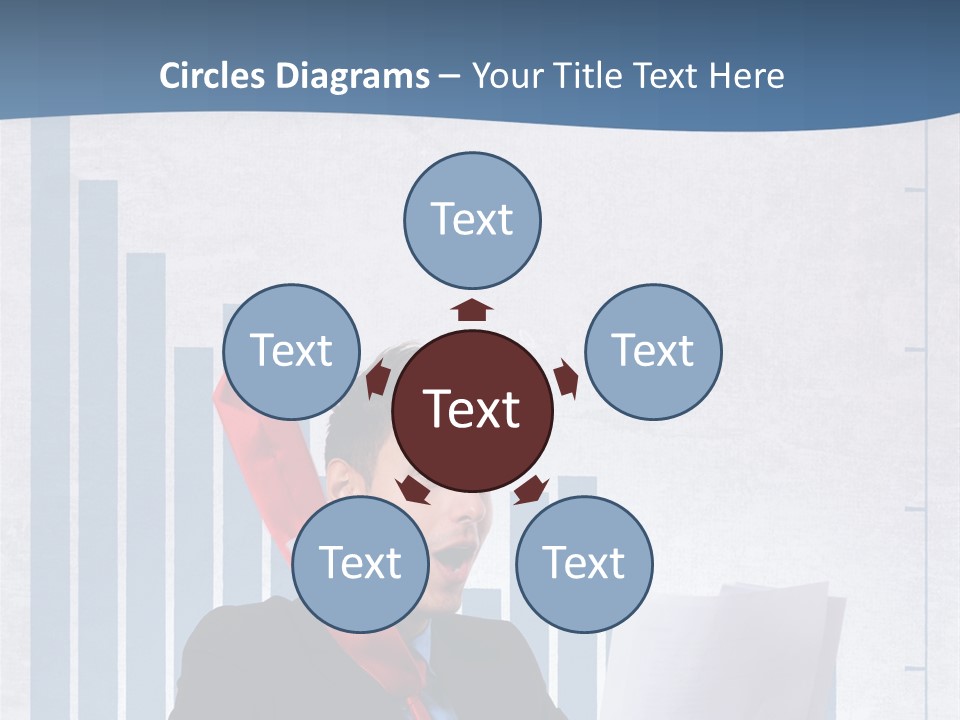 Businessman Document Table PowerPoint Template