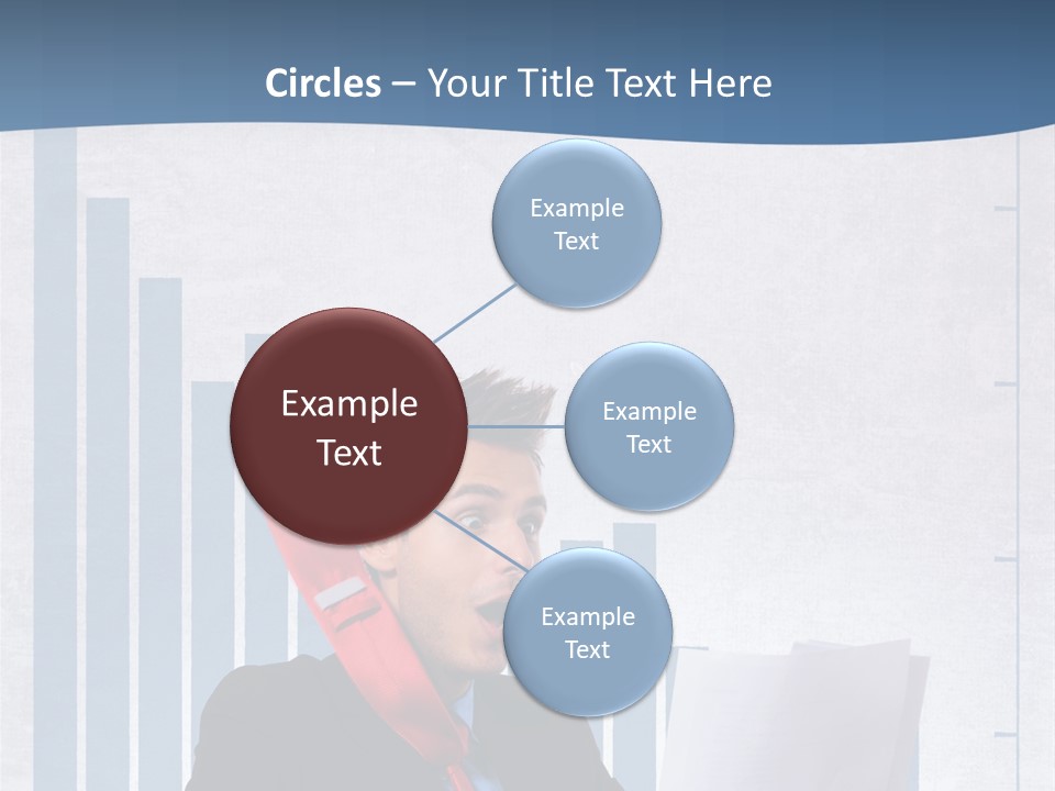 Businessman Document Table PowerPoint Template