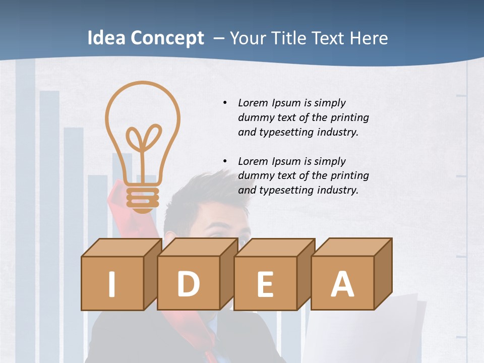 Businessman Document Table PowerPoint Template